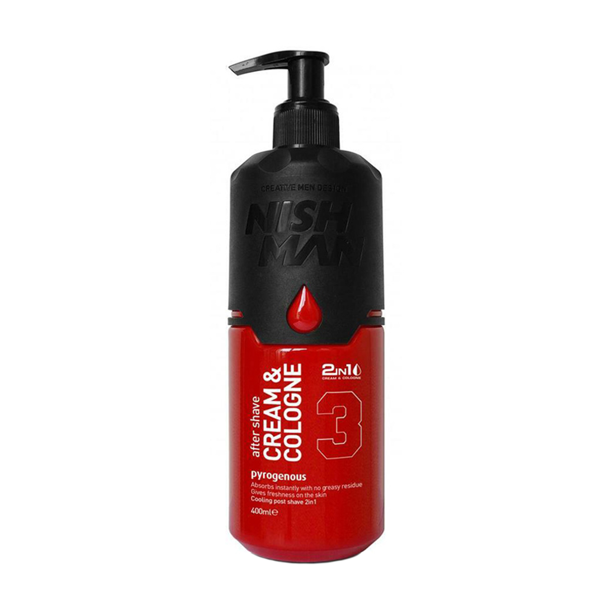 Крем-одеколон після гоління Nishman No.3 Pyrogeneous 2in1 After Shave Cream &amp; Cologne, 400 мл